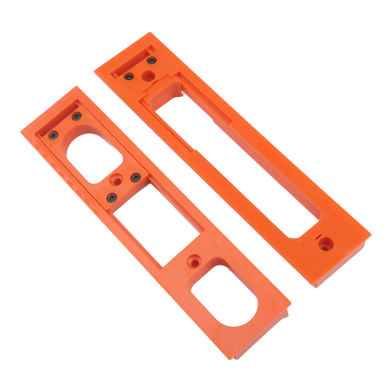Orange Bakelite Door Hinge Slotting Template 250x55mm Milling Jig For Cabinet Window Trimming Router Tool Woodworking Accessory