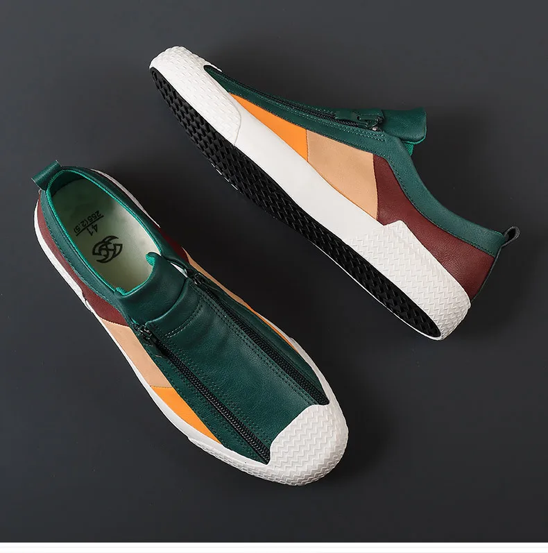 Men's Sneakers High Quality Men Shoes Comfortable Leather Shoes Wear-resistant Plus Size Casual Driving Shoes Hot Sale Moccasins