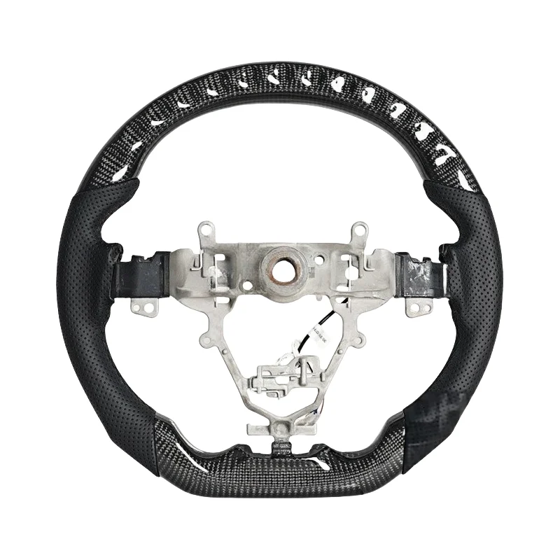 Real Carbon Fiber LED Sport Steering Wheel Compatible with Suzuki Swift ZC31S ZC33S Sport, Racing Style Steering Upgrade