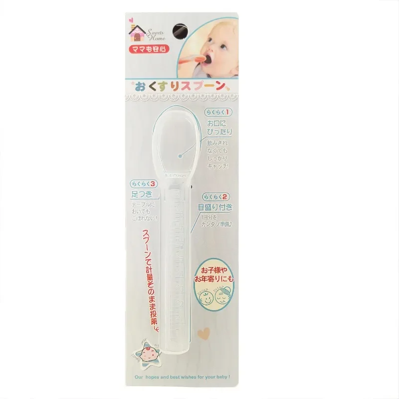 New Scale Measuring Spoon Baby Feeding Medicine Assistance Silicone Spoon Transparent Newborn Medication Dispenser Utensils