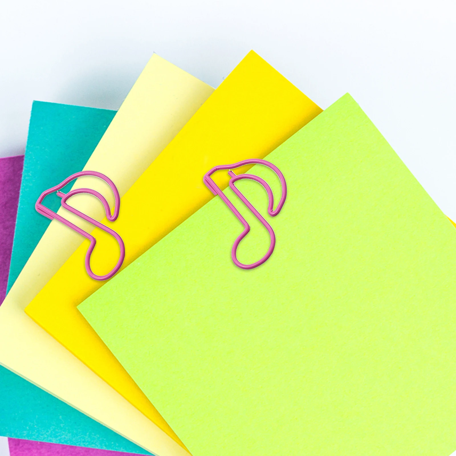 

16pcs Music Note Shaped Metal Paper Clips Bookmark Envelope Holders Decorative Office Supplies Notebook Accessories