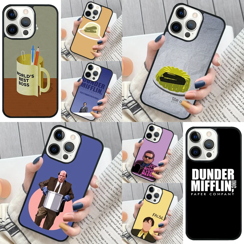 The Office Dunder Mifflin Phone Case Cover for iPhone 16 12 mini 11 13 14 15 Pro Max SE 2020 for Apple 7 8 Plus Coque