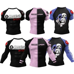 New Men's Fighting Wear Compression jiu jitsu Bjj Long Sleeve Rashguard No Gi Boxing Grapplin  Jersey Sports Athletic baselayer