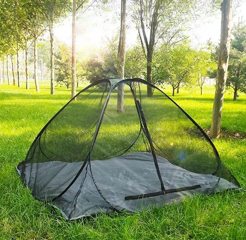 Four Sides Breathable Mesh Anti Mosquito Camping Tent Lightweight Portable For Lawn Camping Daily Rest