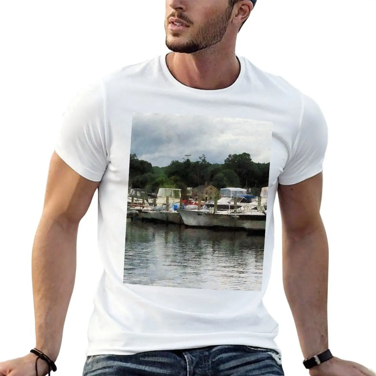 

Essex CT - Boats On A Cloudy Day T-Shirt man t shirt designer t shirt for man T-Shirt