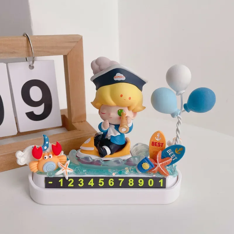 

Dimoo Time Roaming Series Parking Sign Souvenir Move the car number Kawaii Tabletop Decoration Cartoon Adult Kids Toy Gifts