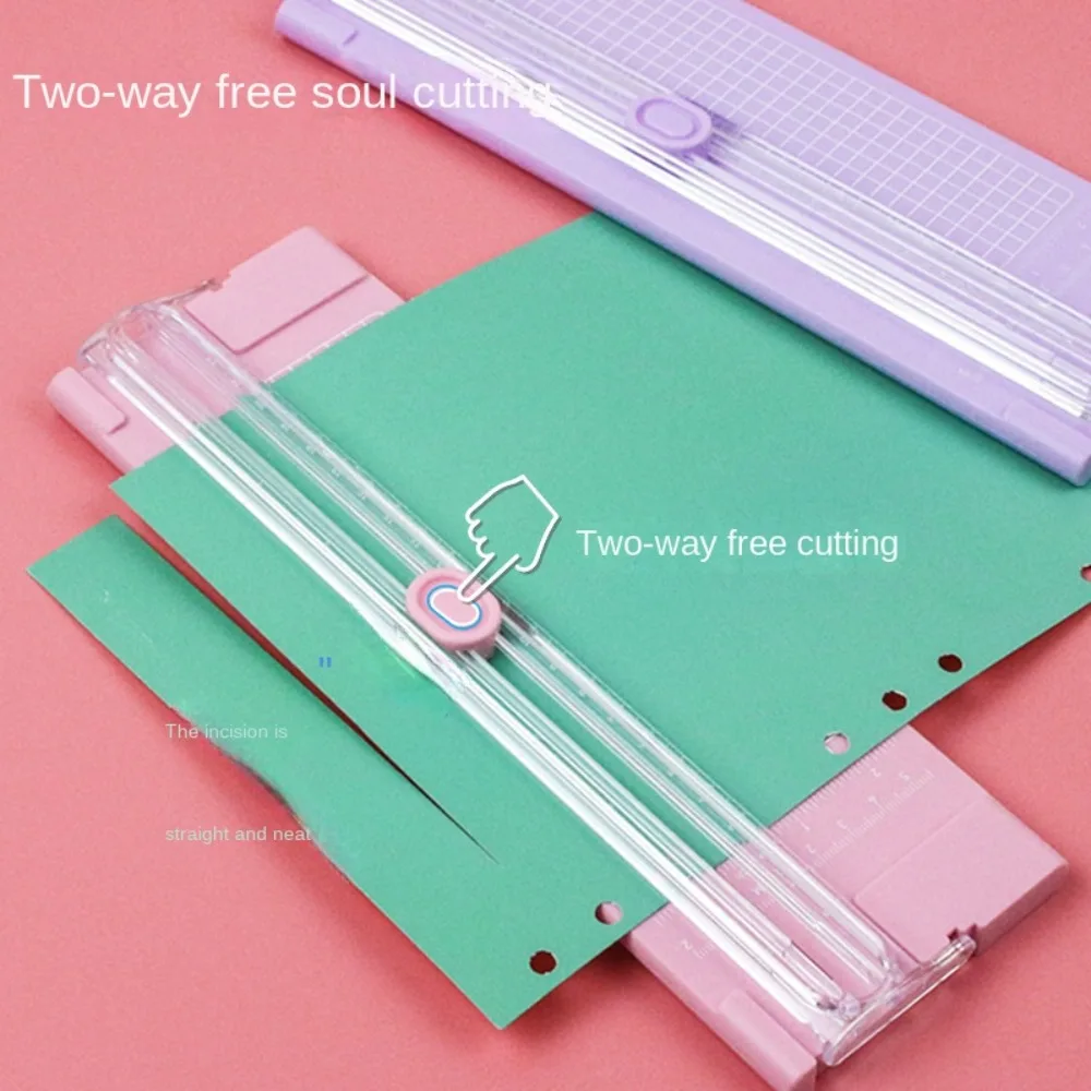 Penknife Two-way Paper Cutting Machine Small Office Supplie Photo Cutting Machine Scrapbook Portable Paper Trimmer