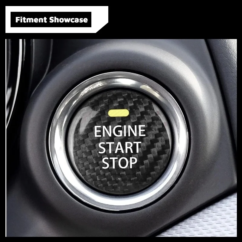 Auto Schlüssellose Motorstart-Stopp-Taste Dekorative Abdeckung Aufkleber für Mazda 3 6 CX-3 CX-5 CX-9 MX-5 Miata Innenraum-Zubehör – Detail 6