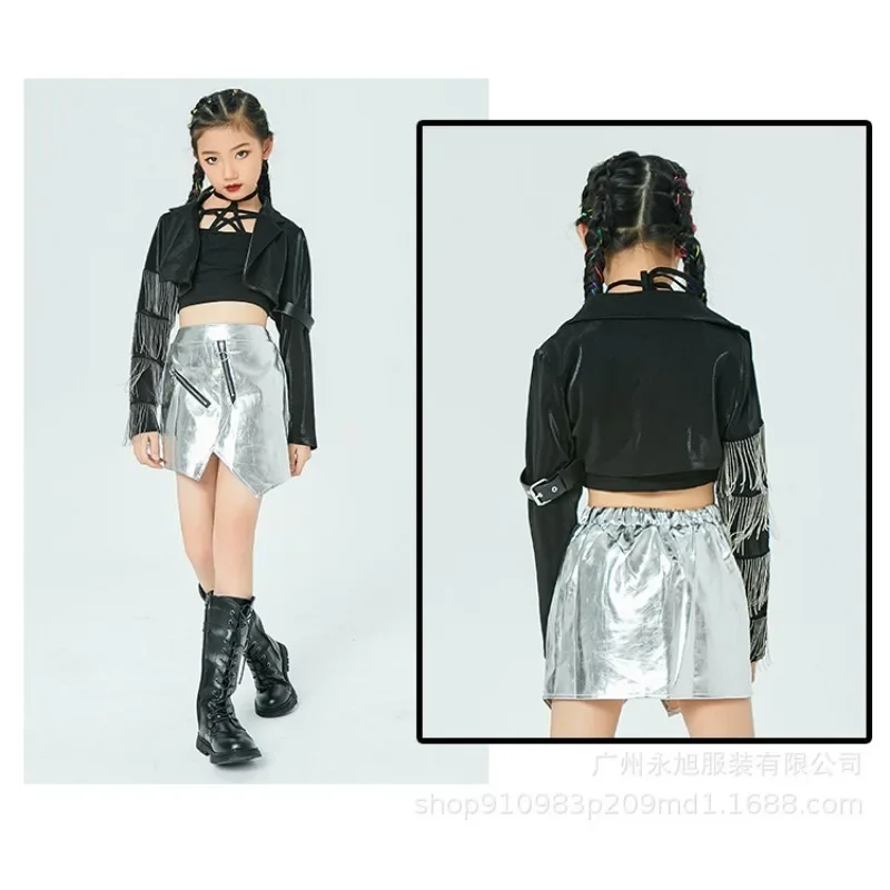 Meisjes Hip Hop Street Dance Oefenkleding Kindermodel Wandelen Stage Performance Kleding Moderne Dans Jazzdanskostuum