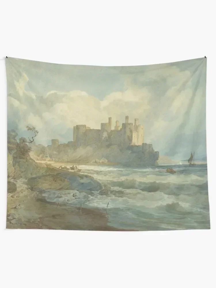 Joseph Mallord William Turner. Conway Castle, North Wales, 1798. Tapestry Wallpaper Hanging Wall Tapestry