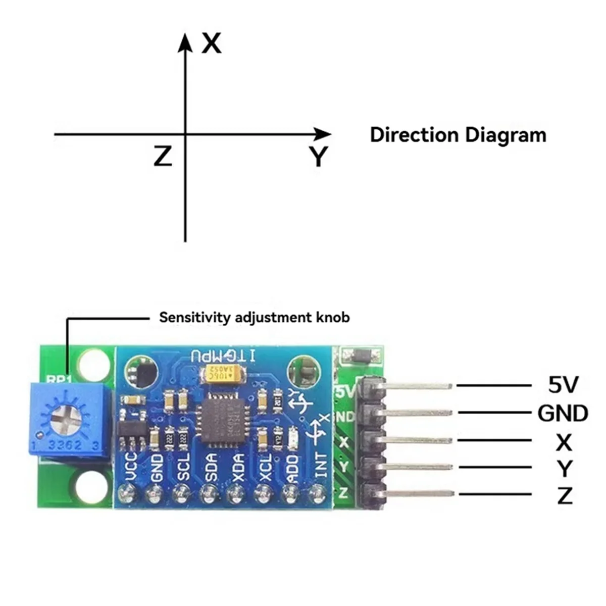 Gravitational Sensor Module Headtracker Module Drone Remote Controller Potentiometer Modules