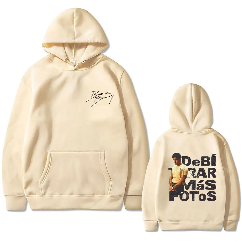 

Rapper Bad Bunny Hoodie Debi Tirar Mas Fotos DTMF World Tour Sweatshirt Men's Women's Hip Hop Fashion Vintage Pullover Hoodies