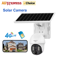 V380 4G Sim Card 4MP 2K Dual lens Solar Outdoor 10X zoom Security Camera Waterproof  PIR monitor detection Smart Monitoring