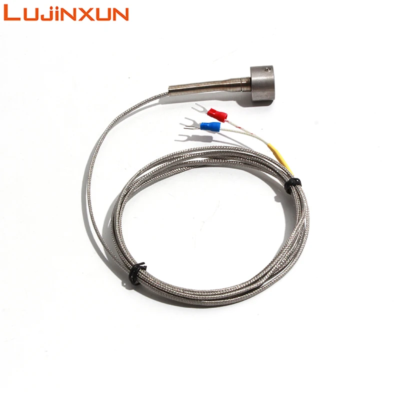 Lujinxun U-shaped Interface Strong Magnetic Adsorption Thermocouple 0-350 Degree with Stainless Steel Shielded Wire