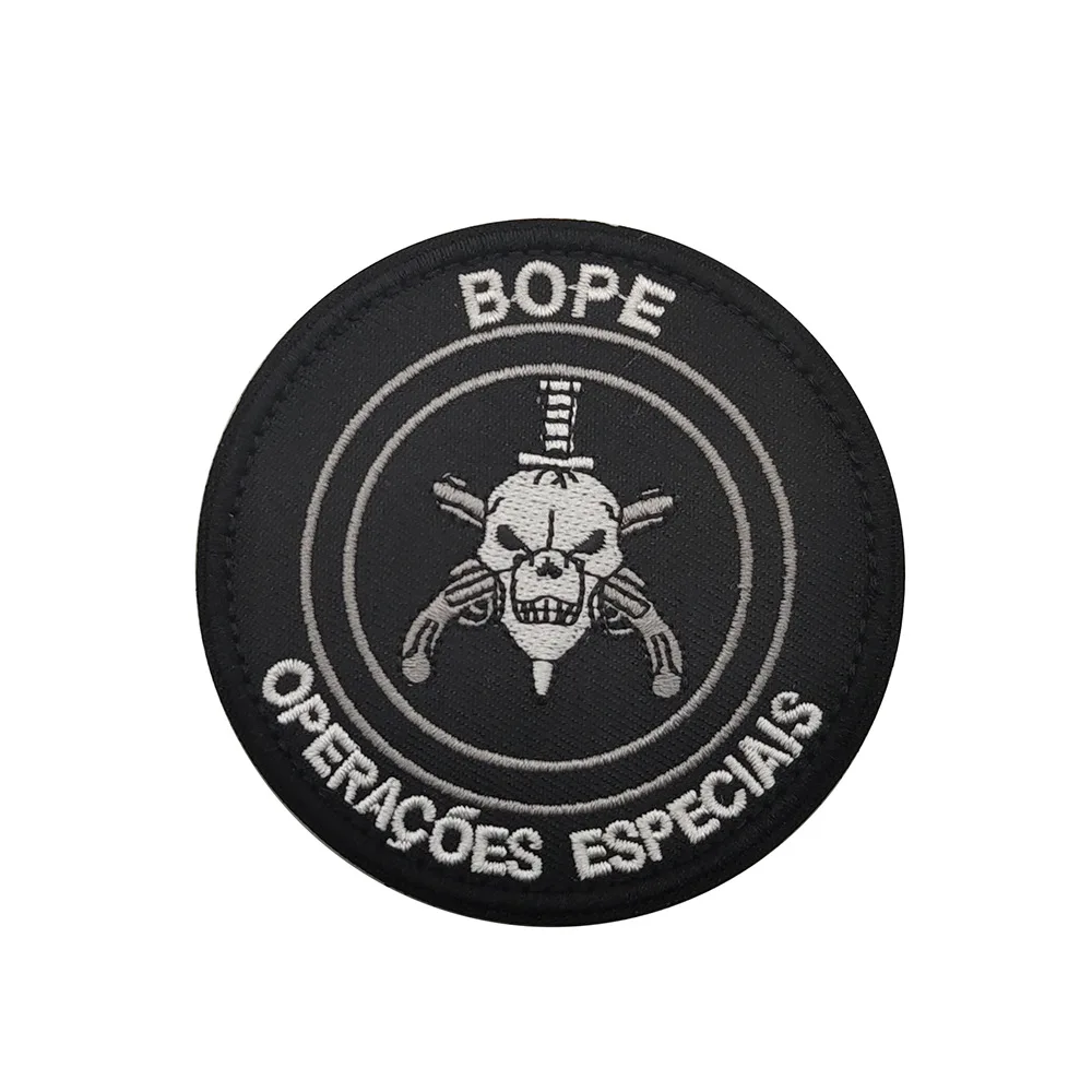 Brazil Flag Embroidered Patches BOPE Special Forces Patch Military Tactical Armbands Chevron Hook&loop Badges On Backpack Helme