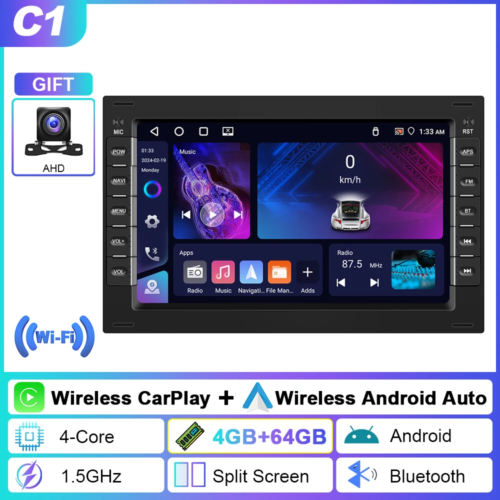 LeeKooLuu Android Autoradio GPS 4 + 64G Voor Volkswagen VW BORA POLO MK3 4 PASSAT B5 Jetta Golf 4 T4 T5 Carplay Android Auto Speler