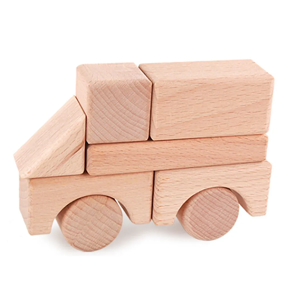 

1Set Rectangular Wooden Block Beech Solid 6Cm Cuboid DIY Crafts Kids Handy Education Building Wooden Cube