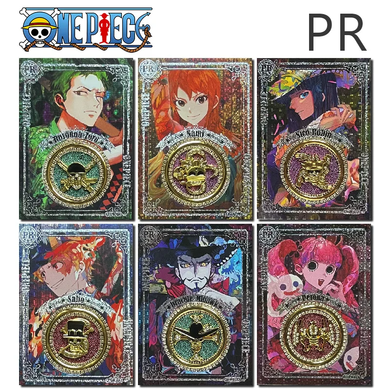 

One Piece Kabago Third Bullet Pr-Card Anime Characters Nico-Robin Nami Dracule Mihawk Bronzing Process Collection Card Cartoon