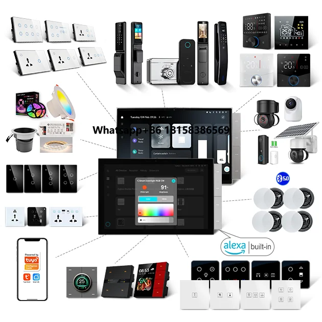 

10.1 Inch Touch Screen Tuya Smart Home Gateway Central Control Panel Zigbee Gateway Smart Music Center Panel with Built in Alexa
