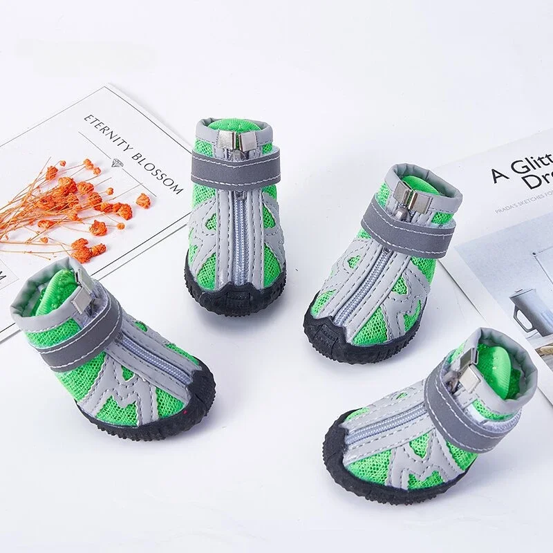 

Four Seasons Puppy Shoes for Foreign Trade A Set of 4 Packs Waterproof and Breathable