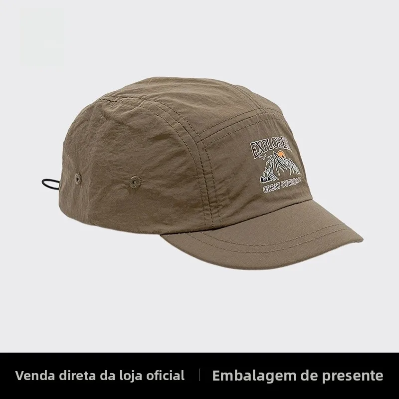 速乾性ショートブリム野球帽-レディース-軽量-アウトドア-ランニングキャップ-カジュアルスタイル-調節可能なラウンドトップハット-若者向け