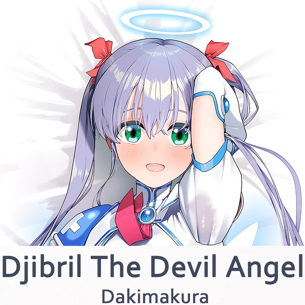 Djibril The Devil Angel Dakimakura 2WAY Hing Body Case Anime Pillow Cushion Cover