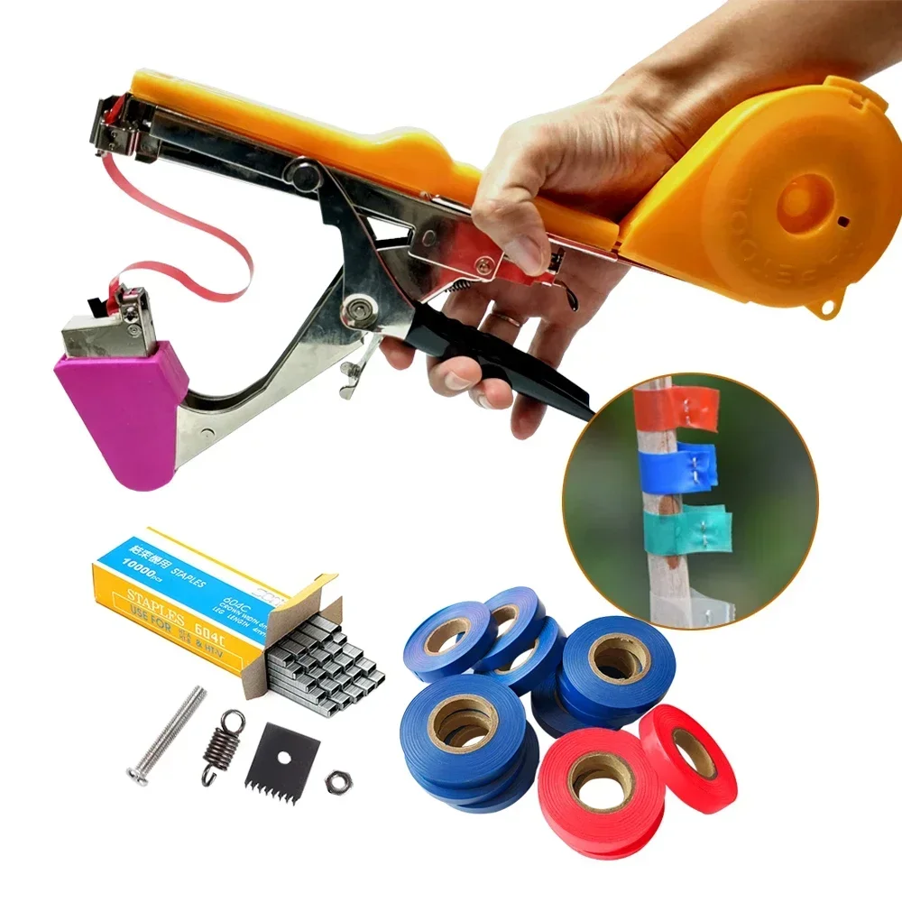 

LPlant Tying Machine Garden Tool Hand Tying Machine Plants Stem With 12 Rolls Tape Garden Tool Used For Different Kinds Of Plan