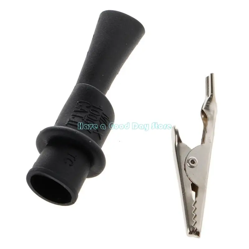 462D 1 Pair for Crocodile Test Clip Clamp For Multimeter Tester Probe New