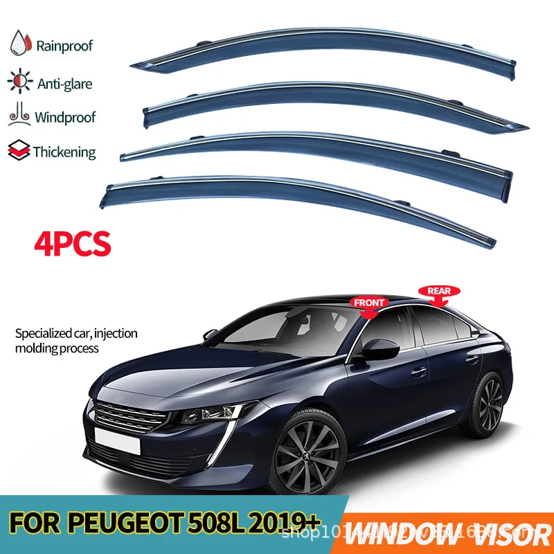 

Applicable to PEUGEOT 508 2010-2019 Car Window Window Visor Decorative Accessories Rain Visor