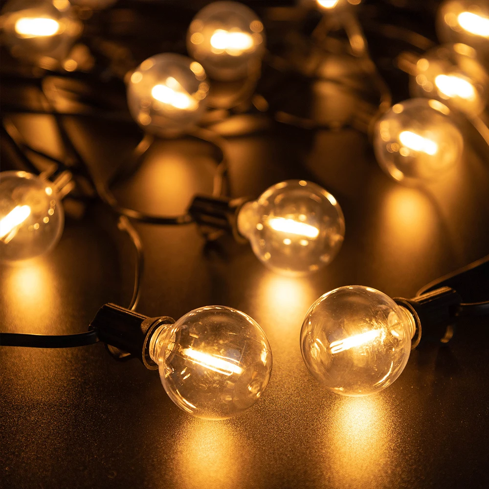 Plastics G40 Outdoor Light Output 24V String Light Waterproof Shatterproof Garland Lights Camping Garden Party Decoration Lights