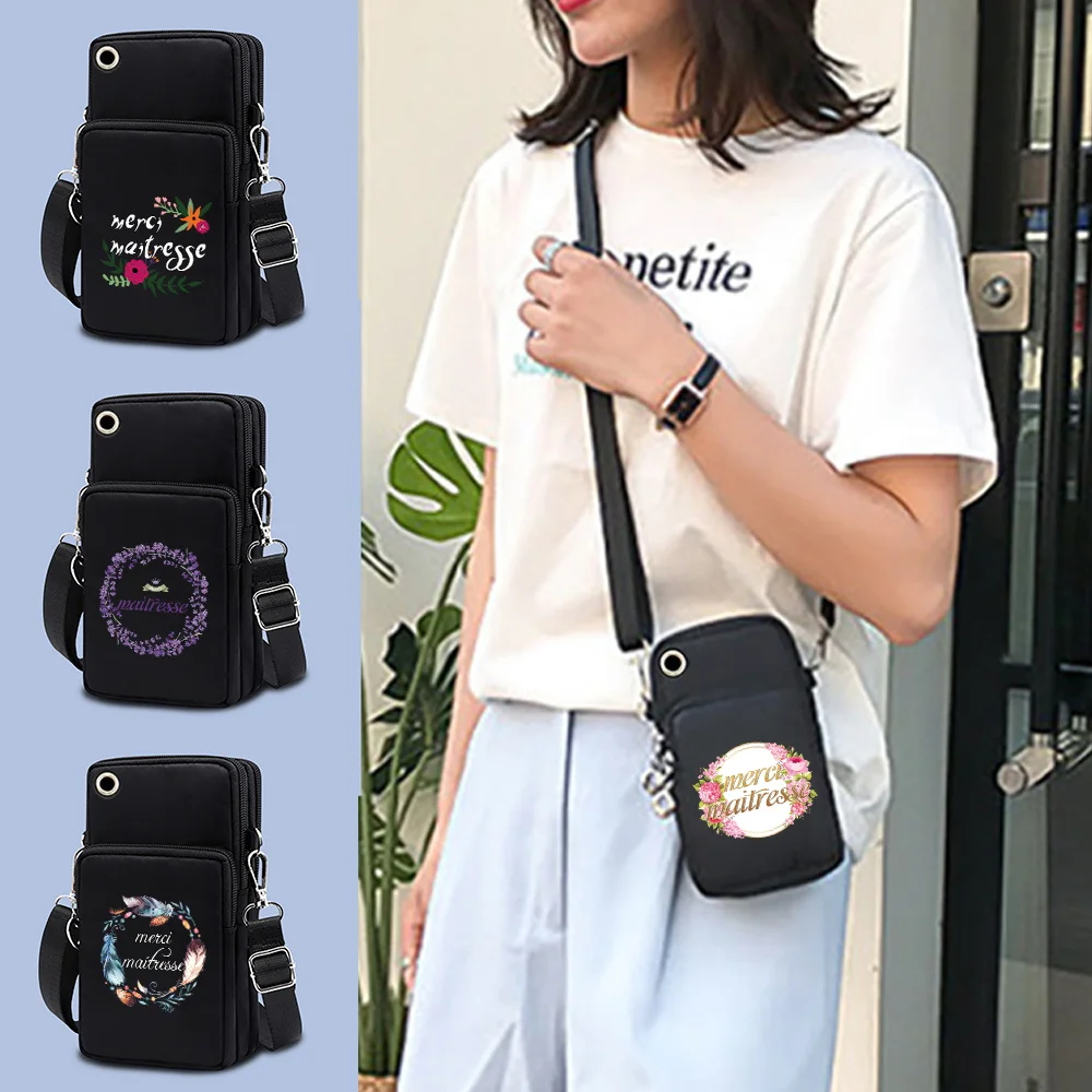 Universal Mobile Phone Case Bags Purse Pouch Shoulder Sport Arm Cover for Samsung/iPhone/Xiaomi Maitresse Pattern Print