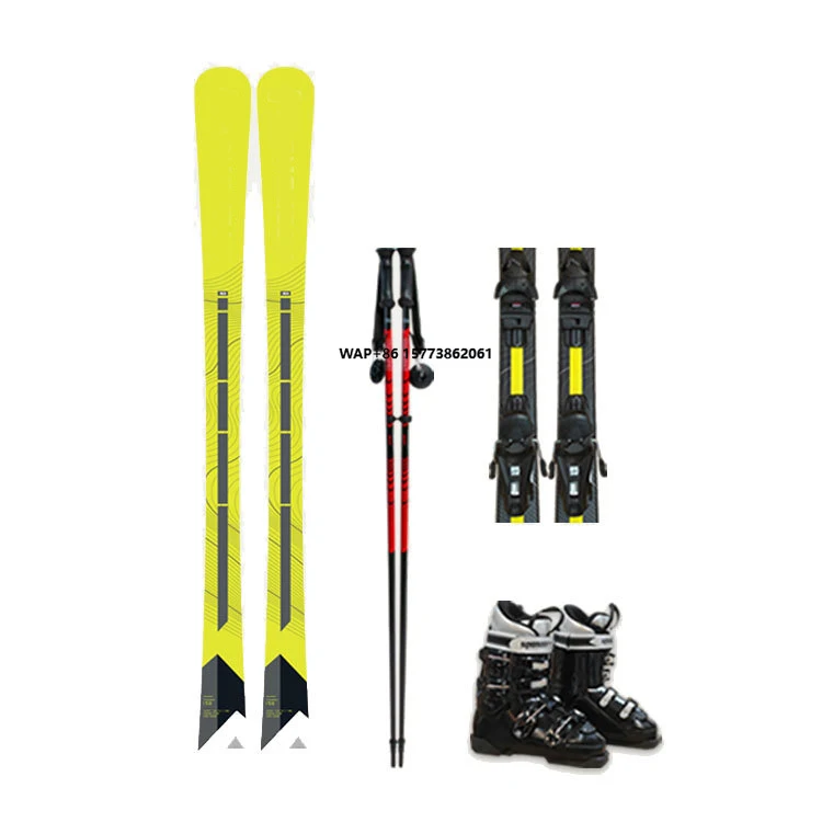 

Wood Core Double Ski High Elastic All Terrain Adult Freestyle Ski High End Binding Wear Resistant Ski Board Set