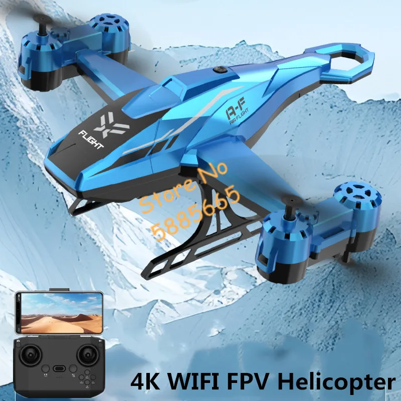 Intelligent Attitude Hold Hover 4K WIFI FPV RC Helicopter 2.4G 360° Roll LED Lighting Headless Mode Remote Control Helicopter