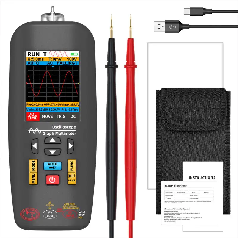 

3 in 1 Multifunctional Digital Oscilloscope & Multimeter & Electric Pen Handheld Inspectior & Flashlight