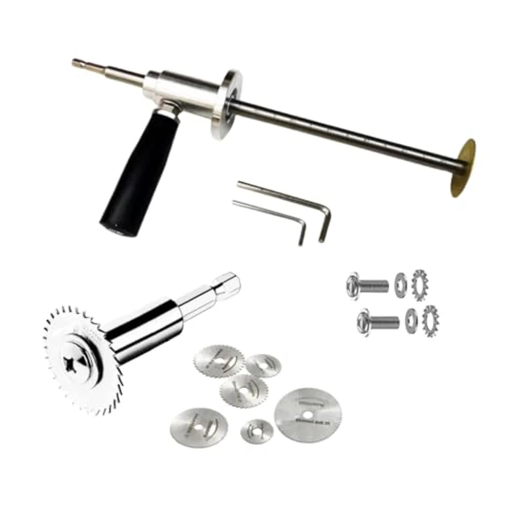 Adjustable Length PVC Pipe Tool Set With 8 Discs Stainless Steel Lightweight Ergonomic For Plumbing Construction Tasks