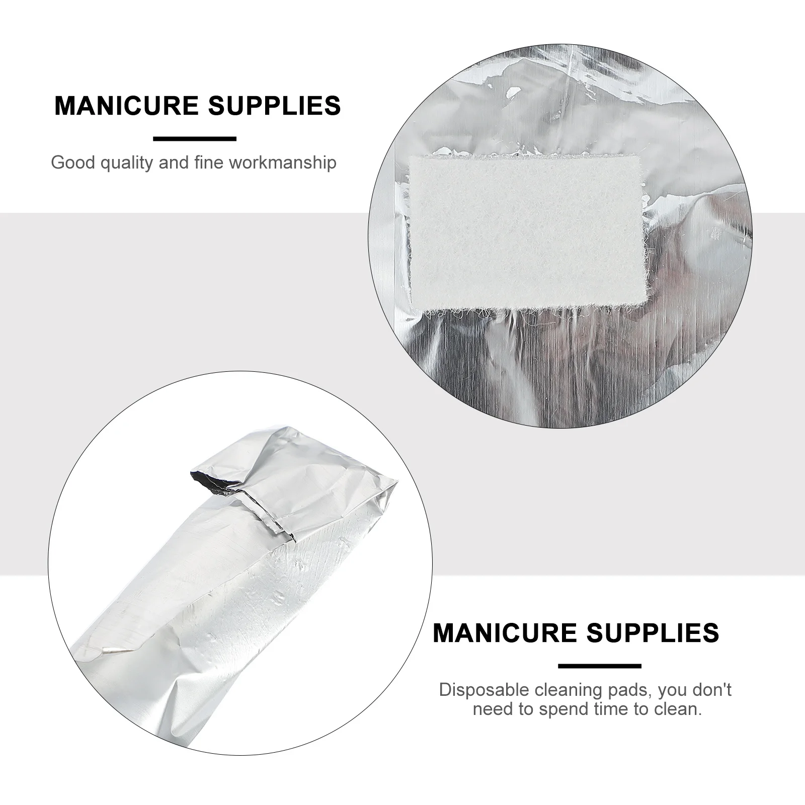 

200Pcs Nail Foil Removal Kits with Cotton Pads for Efficient Gel Polish Dissolve At Home Manicure Nail Care Essential Supplies