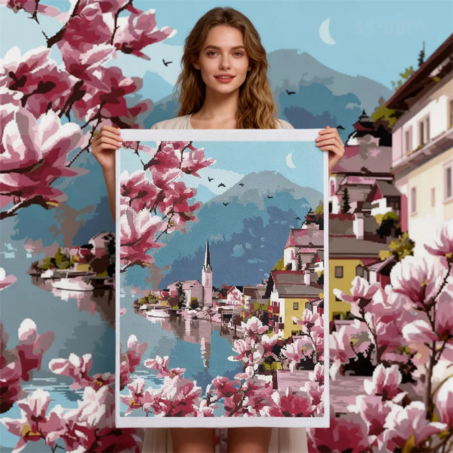 

2026 New style Landscape painting cross-stitch DIY embroidery kit craft weaving hand sewing gift home decoration and painting