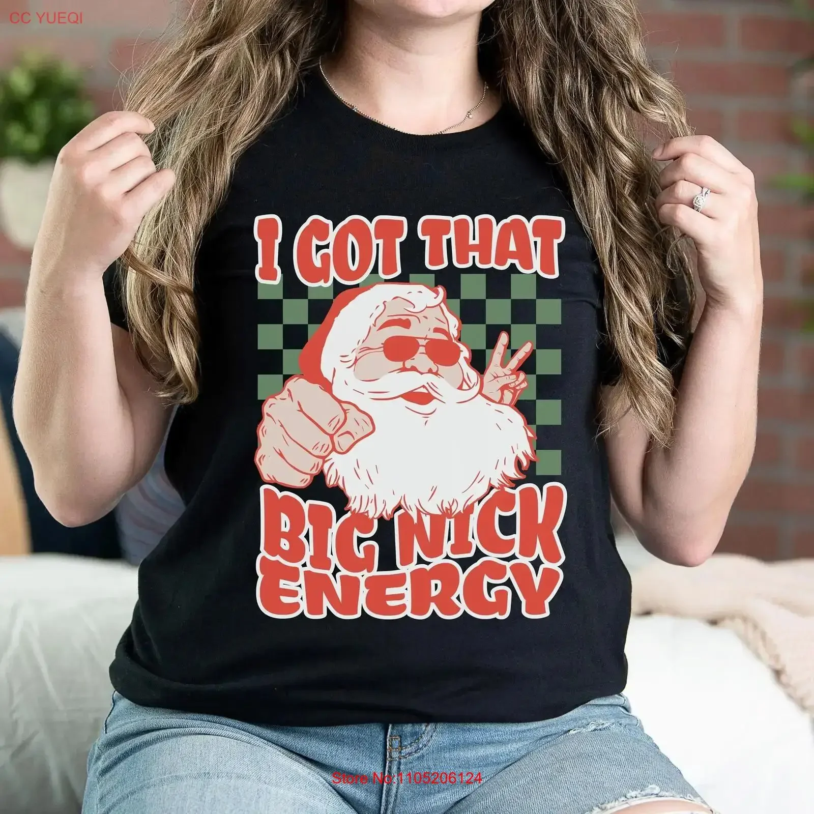 

Groovy Retro Got That Big Nick Energy Funny Santa Jersey T Shirt for Swap Christmas vintage Washed Comfortable Versatile Casual