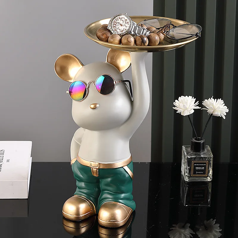 

Роскошный стеллаж для хранения в прихожей, декоративный крючок, подставка для украшения дома, оригинальный поднос