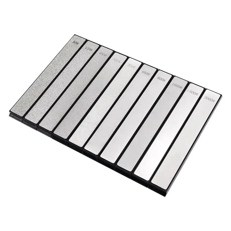 Fotografia 5: AEE4-10 Peças Conjunto de Pedras de Amolar para Facas Ruixin com Granulometrias 80, 120, 200, 400, 500, 600, 800, 1000, 1500, 2000