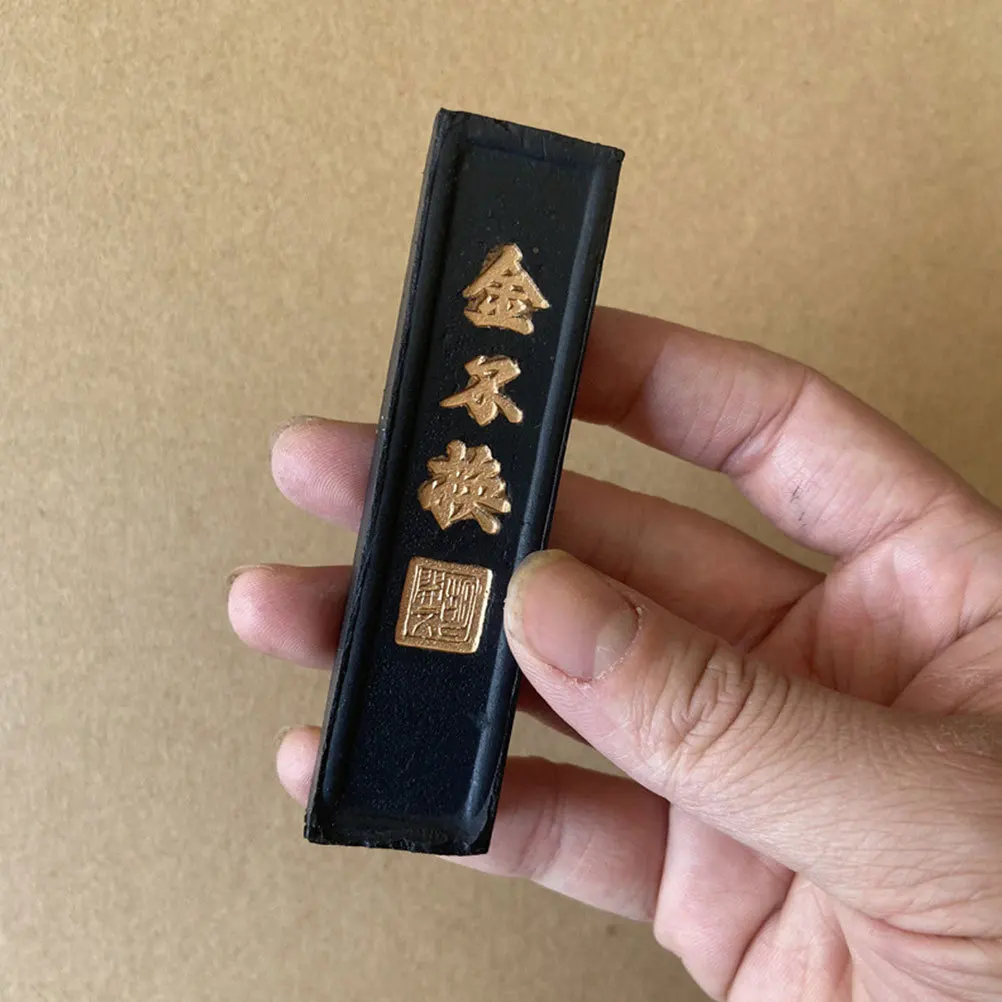 

1 Set Grinding Inkslab With Ink Stick Chinese Calligraphy Painting Tool Portable Reusable Washable Smooth Bottom For Students