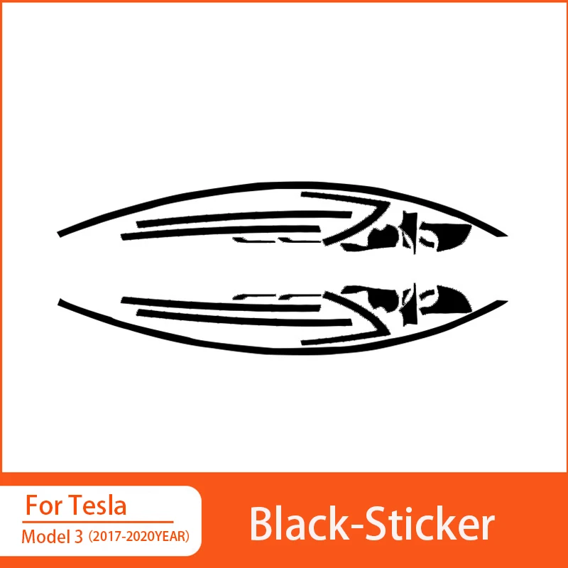 Car Window Frame Sticker for Tesla Model 3 Exterior Decoration Accessories PVC Door Handle Black Protector Trim Strips 2017-2020