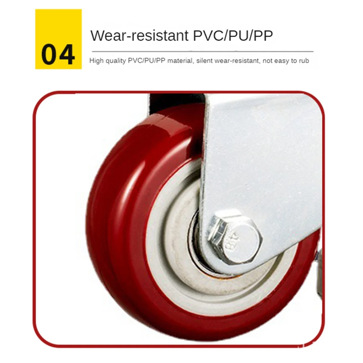 Rodízio de placa de nivelamento de 2 polegadas Y31A com rodízios resistentes com almofada de pé de nivelamento antivibração ajustável