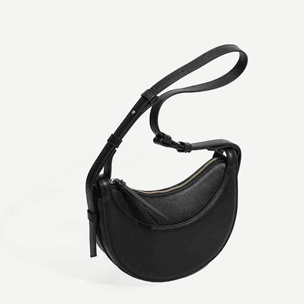 Adjustable Length Saddle Bags Women Half Crescent Shoulder Bags High Capacity High Street Crossbody Bags For Outdoor Travel