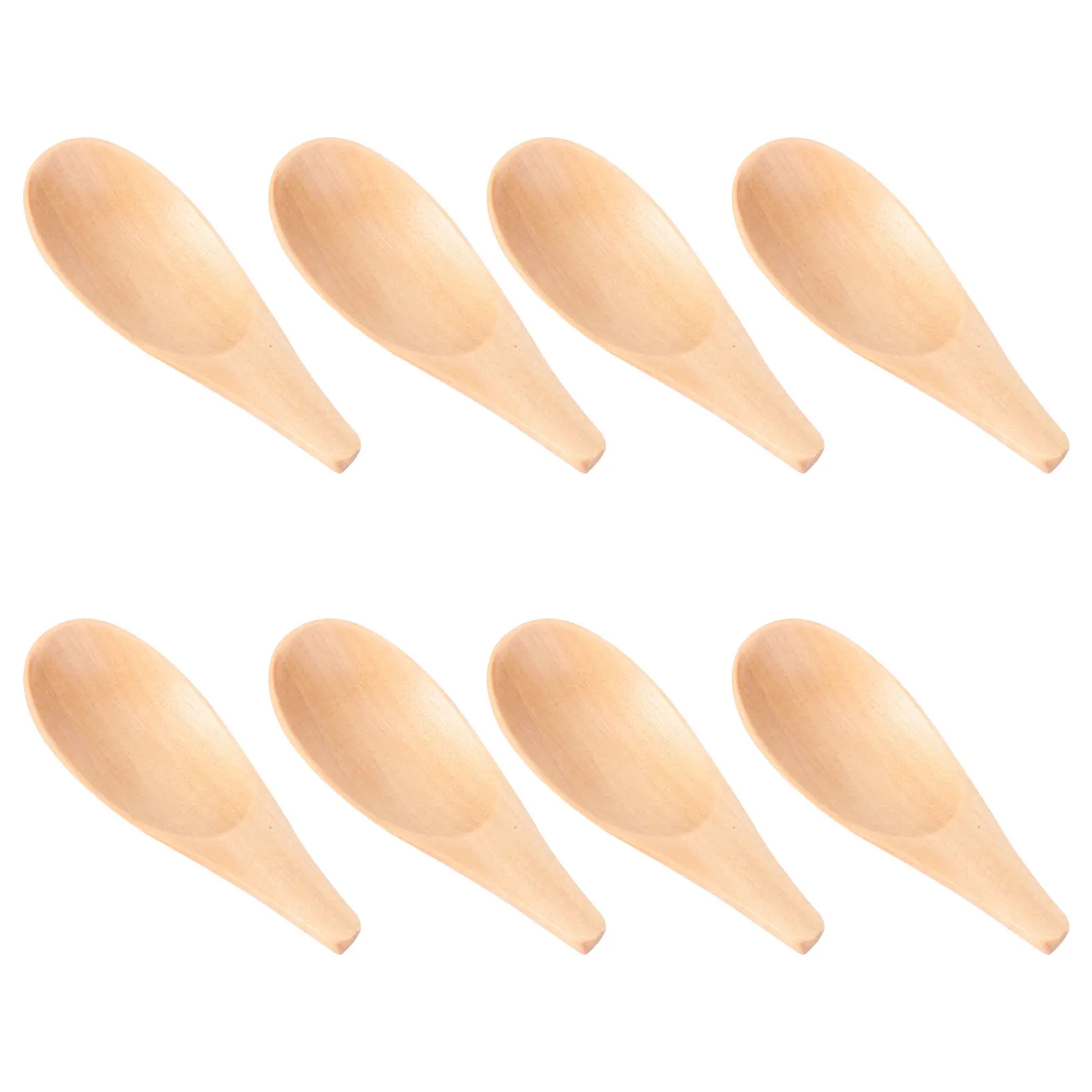 

8pcs Wooden Tea Scoop Short Handle Sugar Salt Spice Coffee Spoon Kitchen Teaware Accessories Milk Powder Scoop Mini Wood Spoon