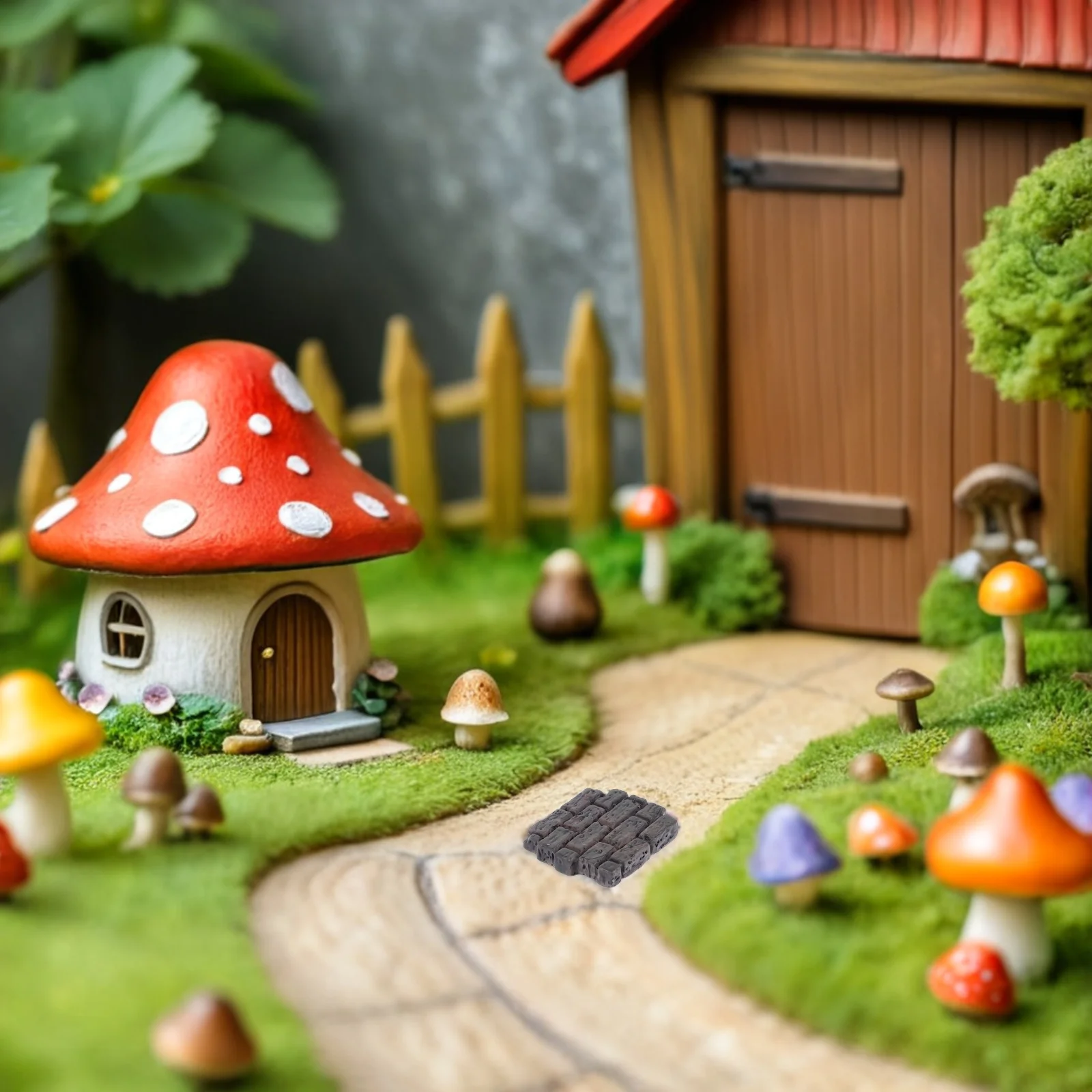 10 szt. Miniaturowe cegły do mikrokrajobrazu, realistyczne imitacje cegieł do ścian, materiały do majsterkowania, architektura, dekoracje do bajkowego ogrodu