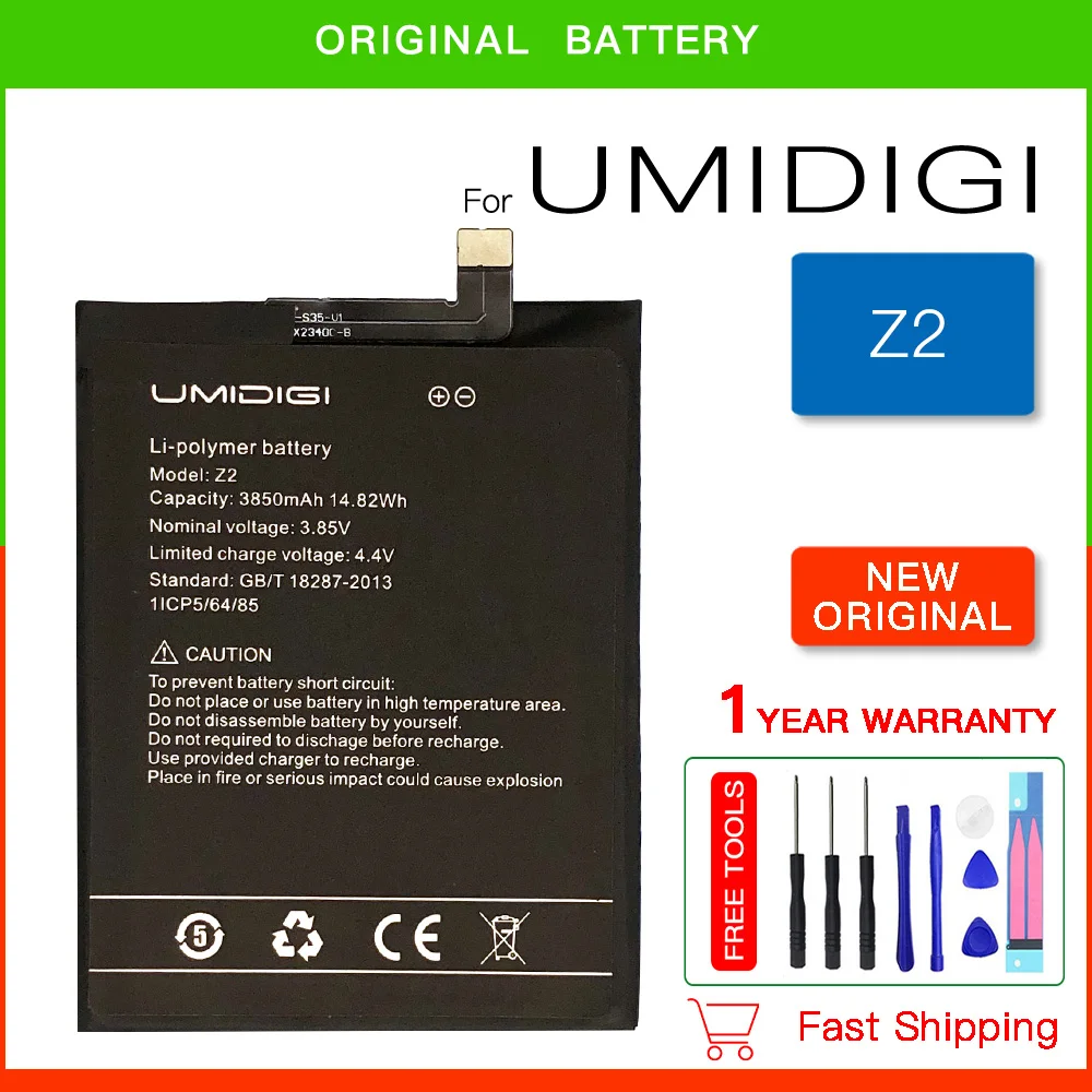 100% New Battery High Quality for UMI Umidigi Z2 Battery 3850mAh Replacement Parts Phone Batteria+Tracking Number