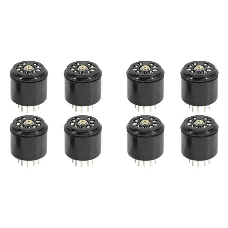 4X 9Pin Bakelite Vacuum Tube Socket Saver Base For 12AX7 12AU7 ECC82 ECC83 Amps, 8 Pcs