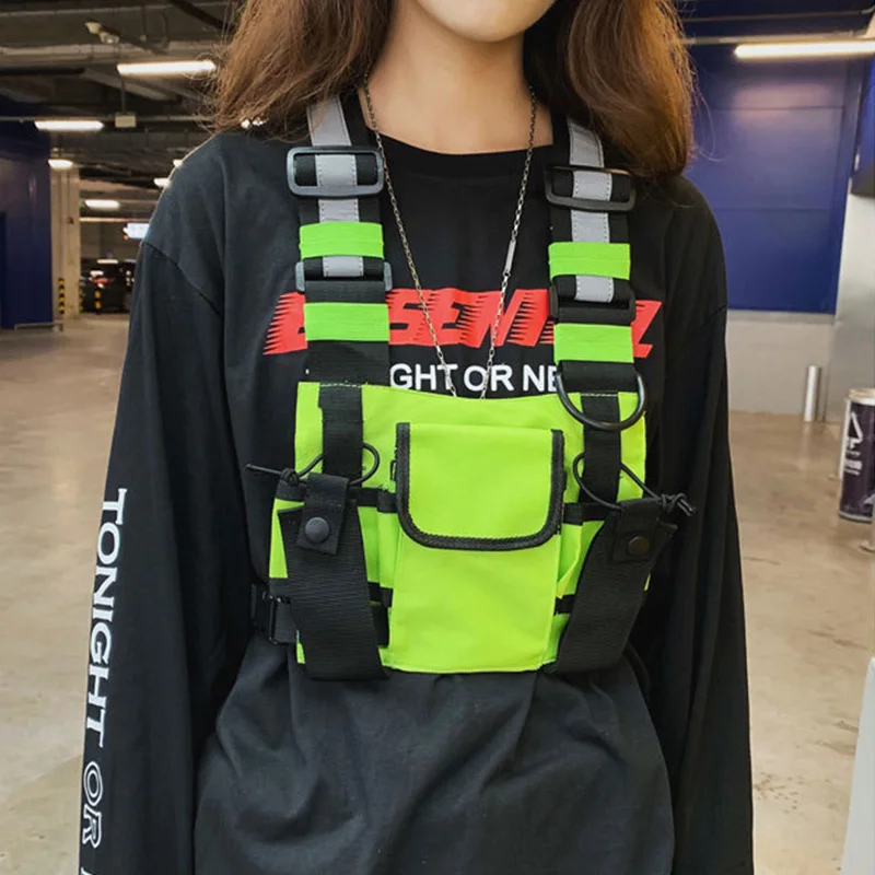 Ham Radio Hip Hop Front Pack West Wist Pouch Holster Vest unisex Tactical Chest Rig Bag for Wouxun Baofeng UV-5R UV-82 bf-888S