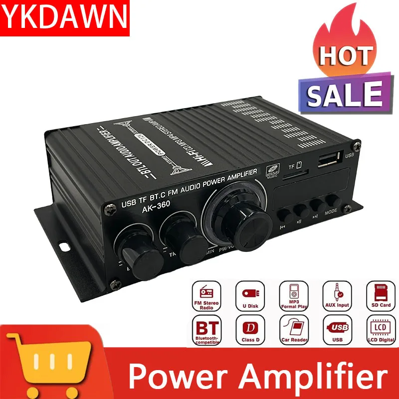 

YKDAWN Cheap Quality High Amplifier Mini Hi-Fi Stereo Speaker Remote Sd Dsp Amplificador Amp For Music House Ceiling Performance